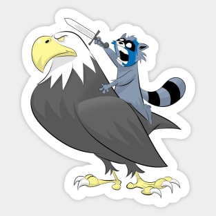 Freedom Raccoon Sticker